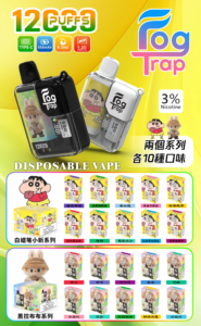 Fog Trap 蠟筆小新系列 12000口拋棄式